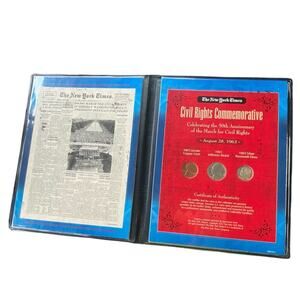 New York Times Civil Rights Commemorative March For Civil Rights Coin Set W/ COA